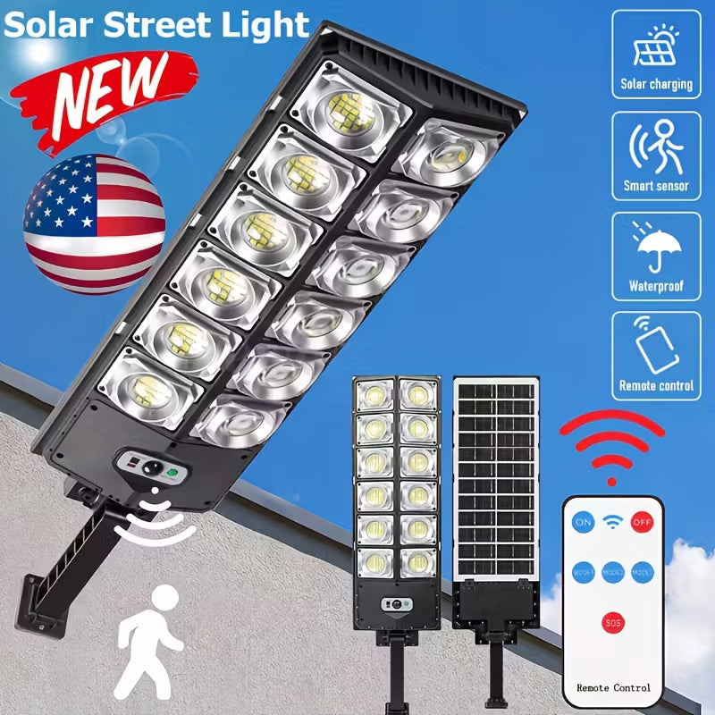 360LED Solar Outdoor Light, 8500K Extremely Bright Solar Power, 3 Detection Modes