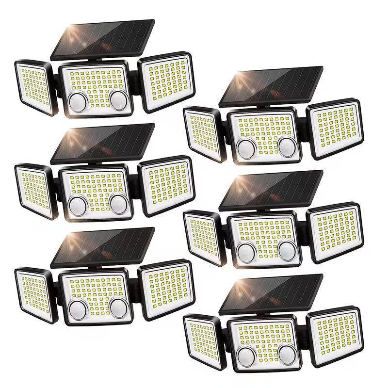 (6pcs) Solar Outdoor Security Lights 3000LUMEN 7000K