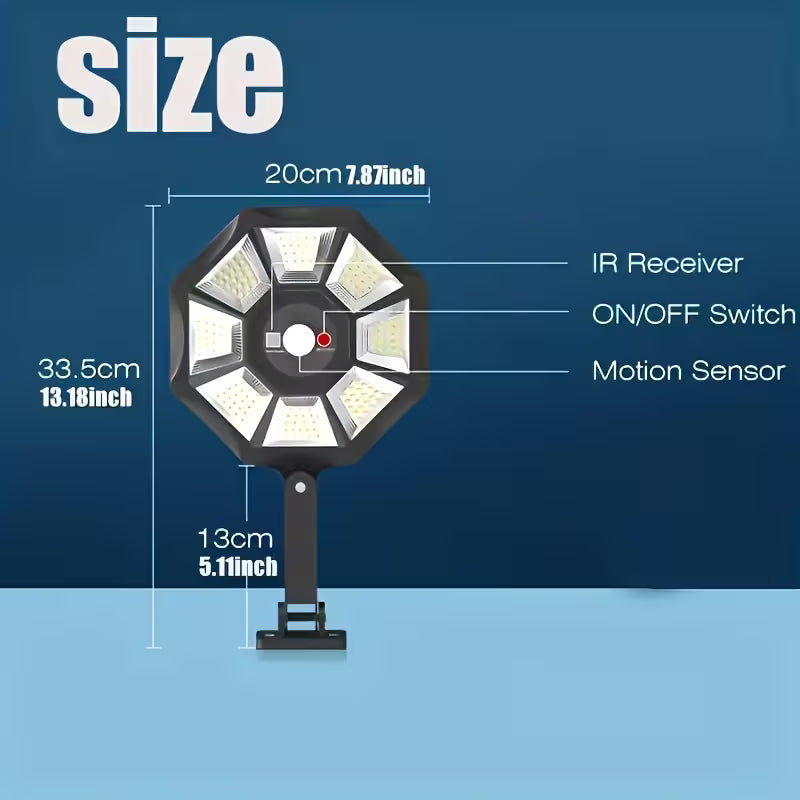 2 Packs Of Solar Street Lamps, 168LED Floodlights, Automatically Turn On At Sunset