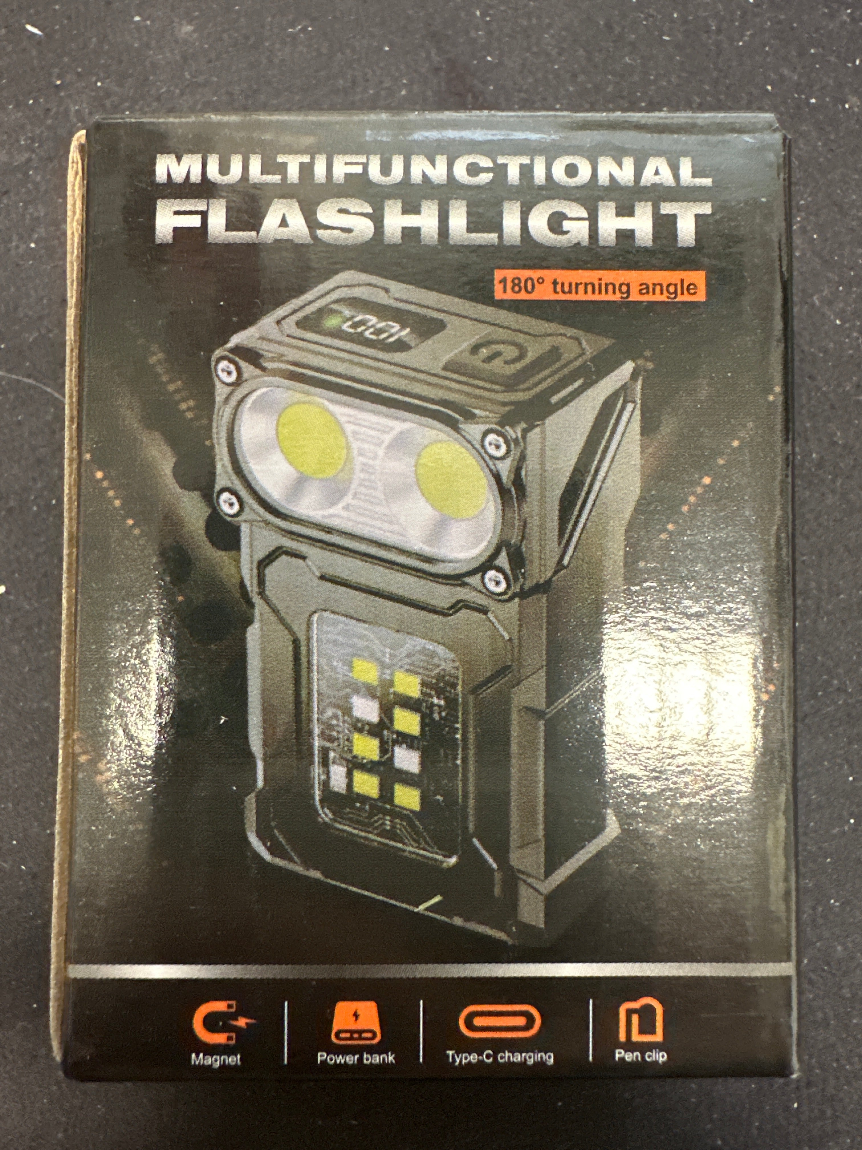 Multifunctional Flashlight 180angle turning angle