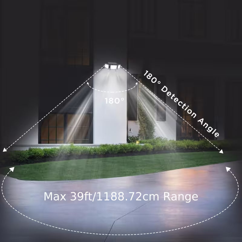 (6pcs) Solar Outdoor Security Lights 3000LUMEN 7000K