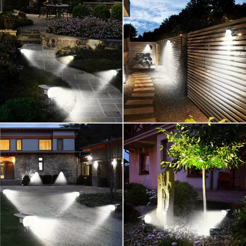 12pcs Solar Lights Outdoor, Solar Spotlights Outdoor