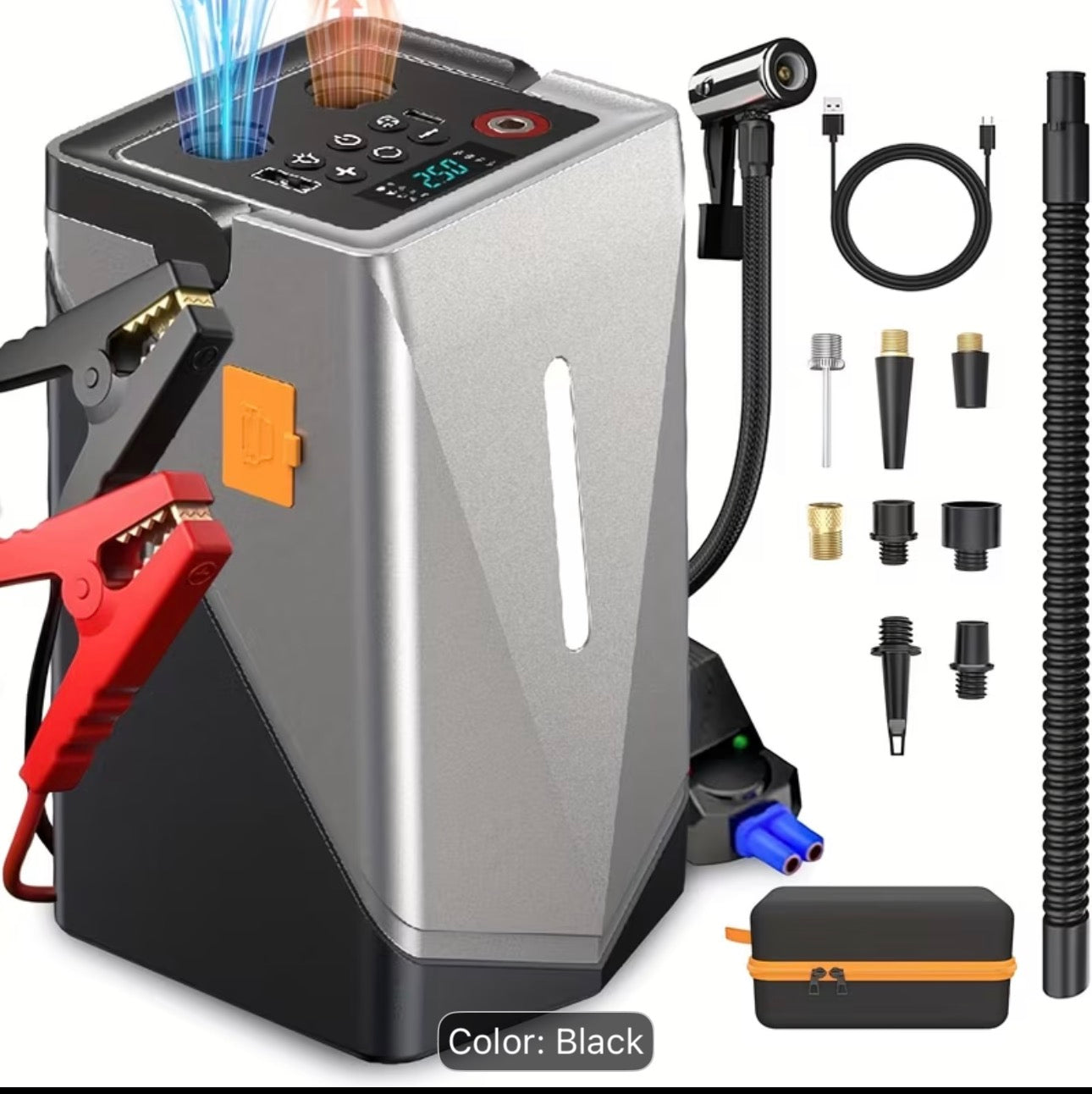 Jump Starter with Compression 5 in 1