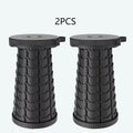 Two Portable Telescopic Outdoor Stools, Ideal for Travel, Fishing, Hiking, And Camping.