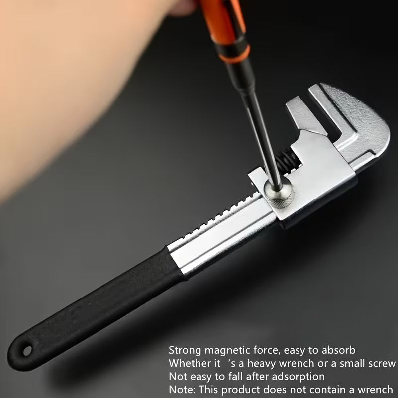 8-Pound Magnetic Pickup Tool with Ergonomic Orange Grip, Extendable Stainless Steel Rod